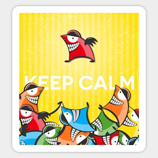 Keep Calm Crowd Sticker